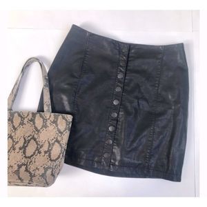 Free People Leather Skirt